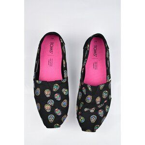 Size 7W - TOMS Women's Dia de los Muertos Day of the Dead GLOW IN DARK Shoes